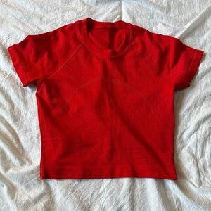 lululemon athletica Red Crop Top